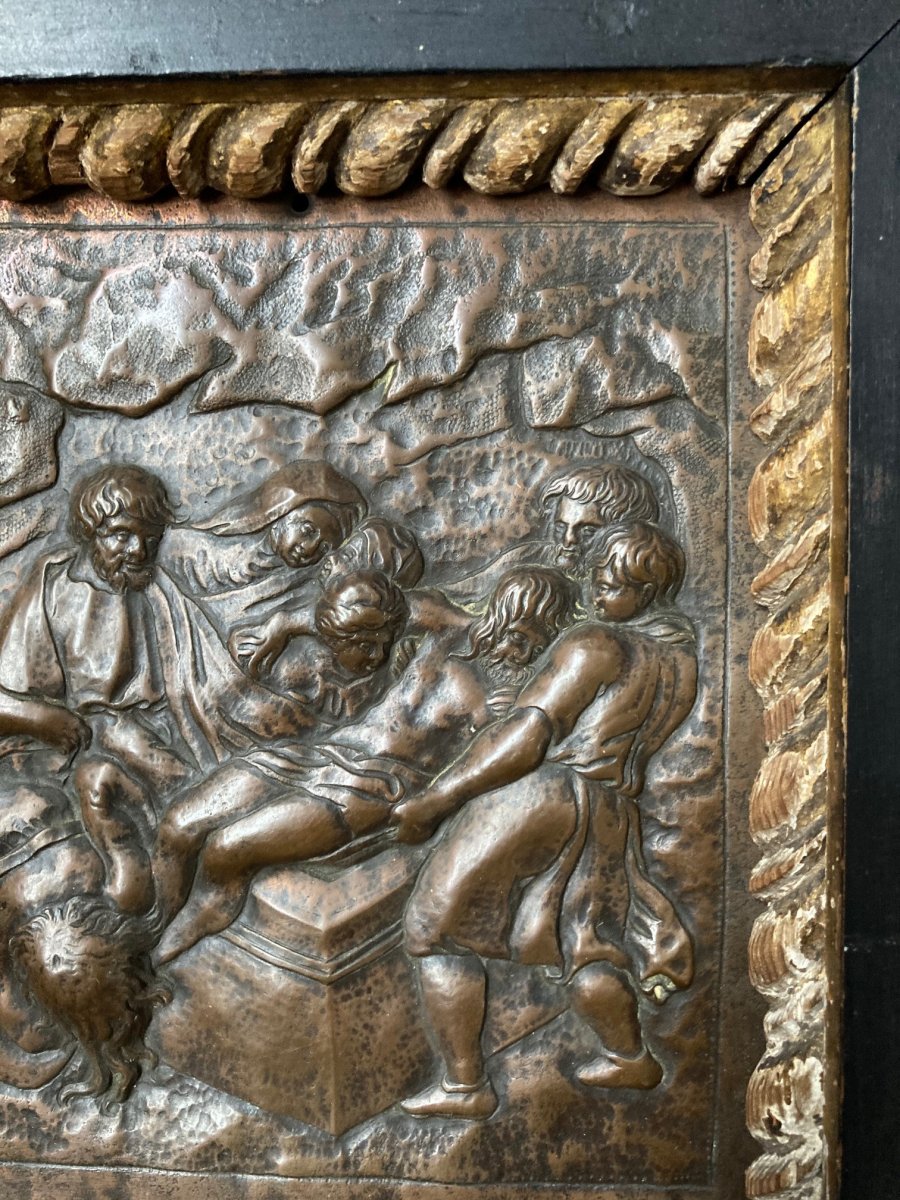 The Entombment - Repoussé Copper Plate-photo-2