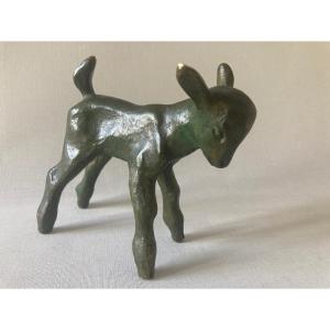 René Schorr Le Chevreau Animal Bronze