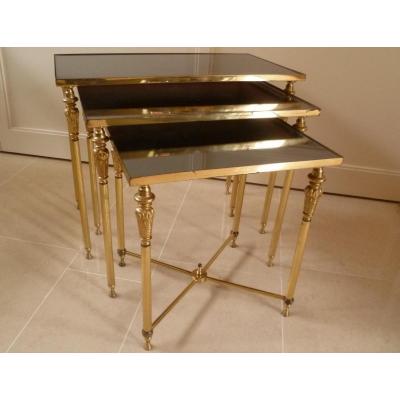  Gilded Brass Nest Of Tables