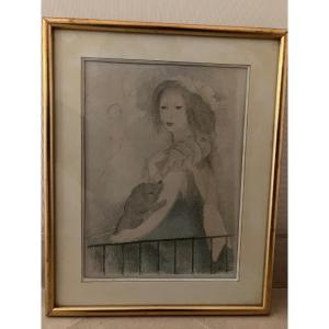 Marie Laurencin Lithographie La Femme Au Petit Chien