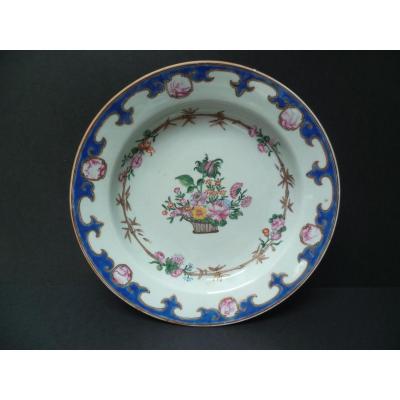 Plate Porcelain Company From India Eighteenth Century China