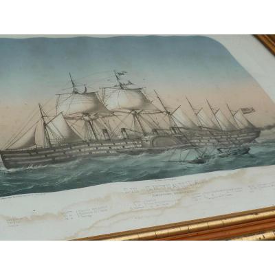 Leviathan Built In London For Mr. Brunel Son Lithograph Mid-nineteenth