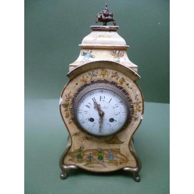 Vernis Martin Clock With Chinese Decoration