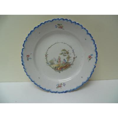 Sceaux. Plate In Earthenware, XVIIIth Century.