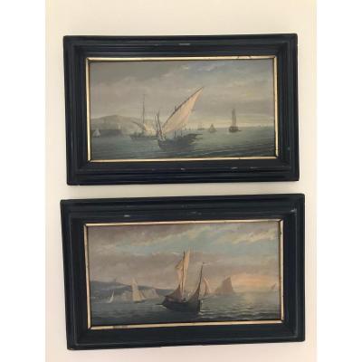 Pair Of 19th Century Marine Paintings
