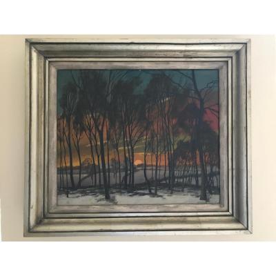 J. Vandemaele Sunrise Through The Trees