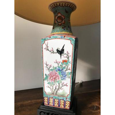 China - Porcelain Vase Mounted Lamp