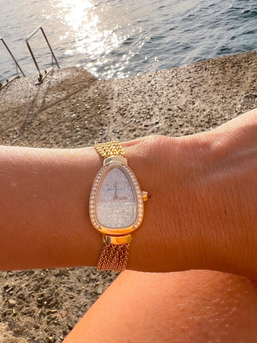 Bvlgari Collection Serpenti Watch In Rose Gold-photo-3