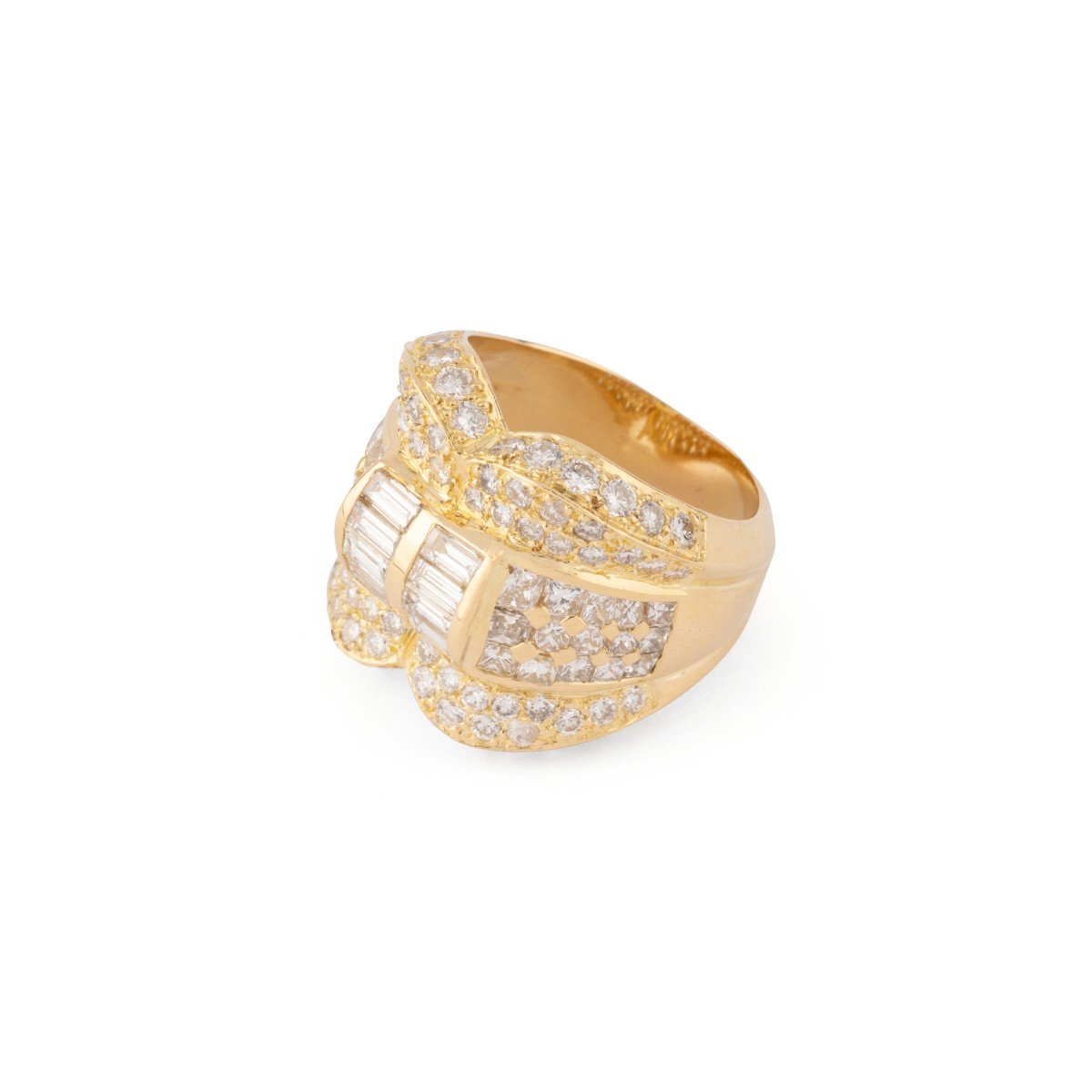 Bague Or Jaune Et Diamant-photo-2