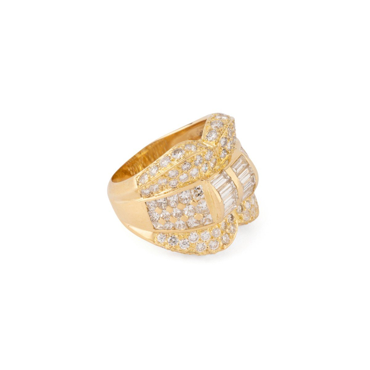 Bague Or Jaune Et Diamant-photo-1