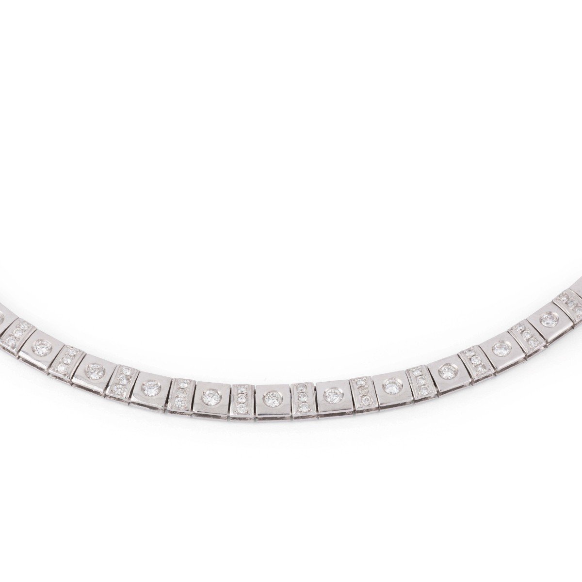 White Gold And Diamond Necklace-photo-2