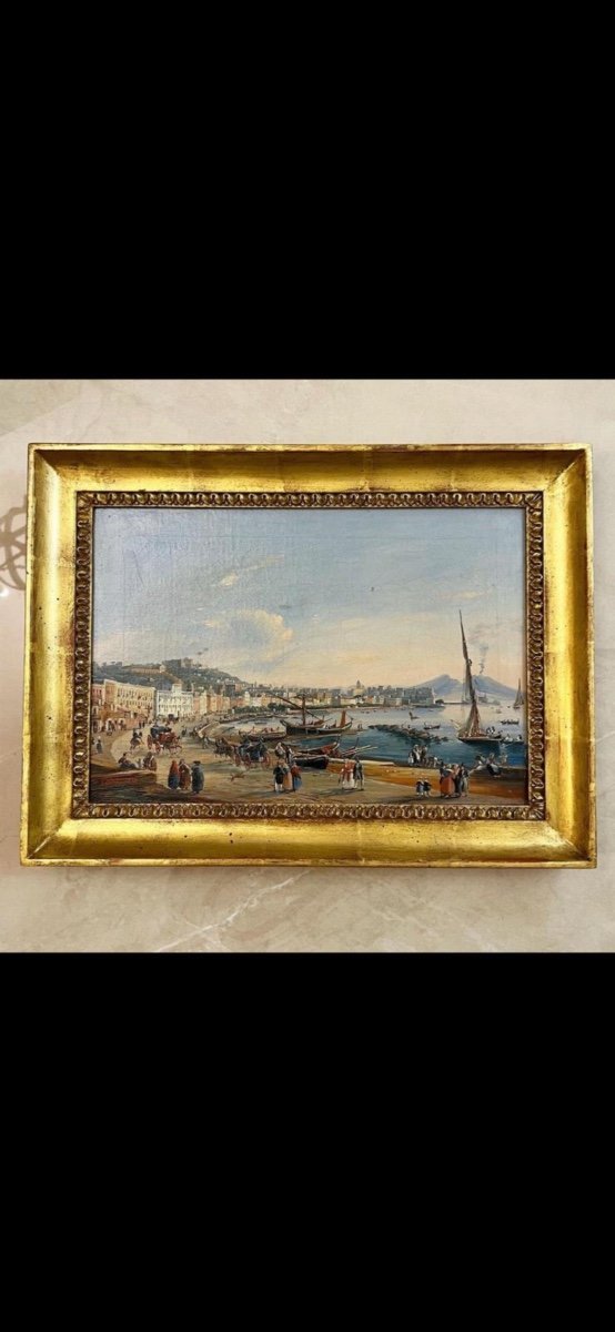Series Of 4 Paintings View Of Napoli-photo-2