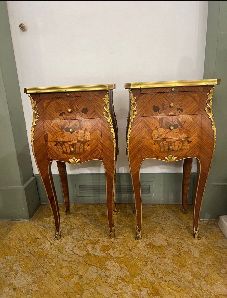 Pair Of Napoleon III Bedside Tables