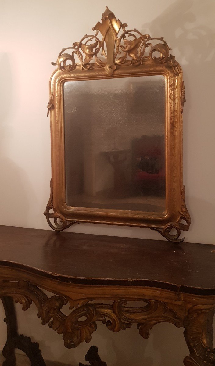 Mirror In Golden Wood Italy XIXs