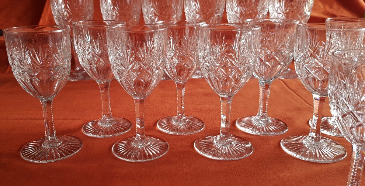 Lot 13 Verres En Cristal St. Louis Modèle Gavarni-photo-2