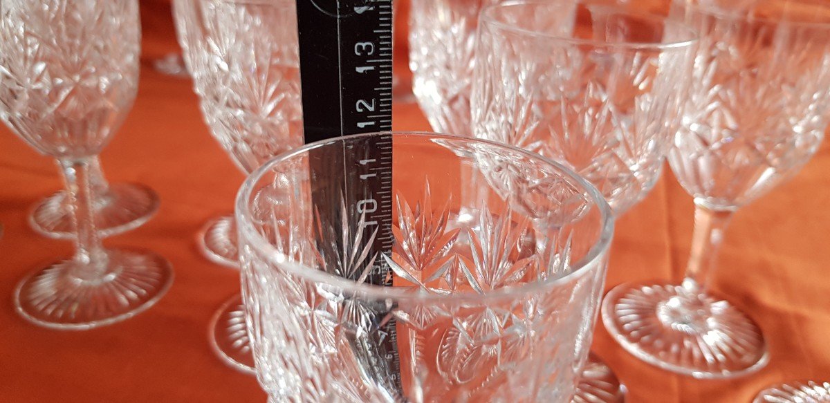 Lot 13 Crystal Glasses St. Louis Model Gavarni-photo-7