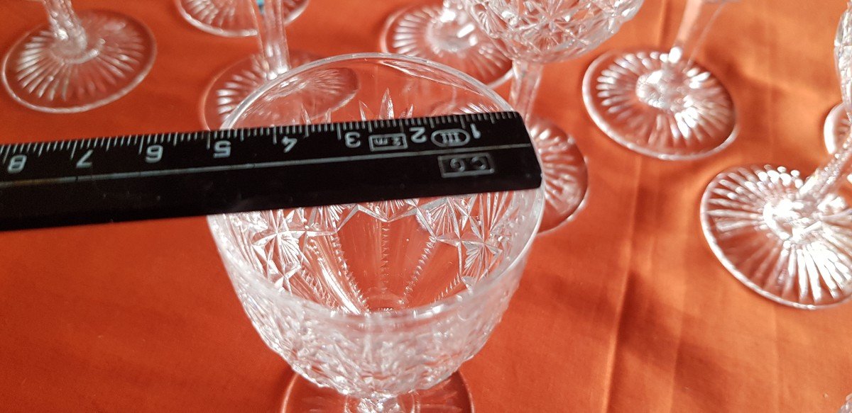 Lot 13 Crystal Glasses St. Louis Model Gavarni-photo-8