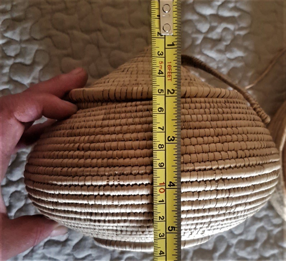 Lot Of 6 Woven Baskets In Vegetable Fiber Popular Sardinian Craftsmanship Mid 20th Century-photo-7