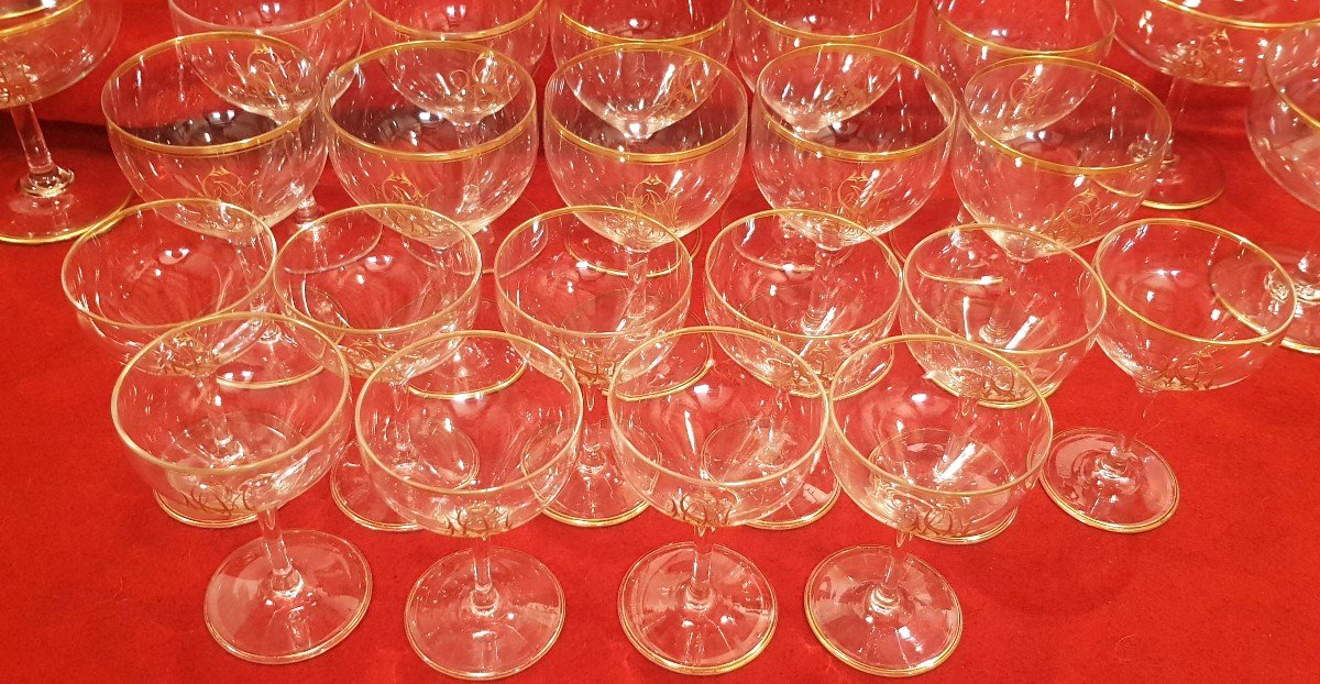 Set Of 10 Wine Glasses Lobmeyr Monogram Smn-photo-4