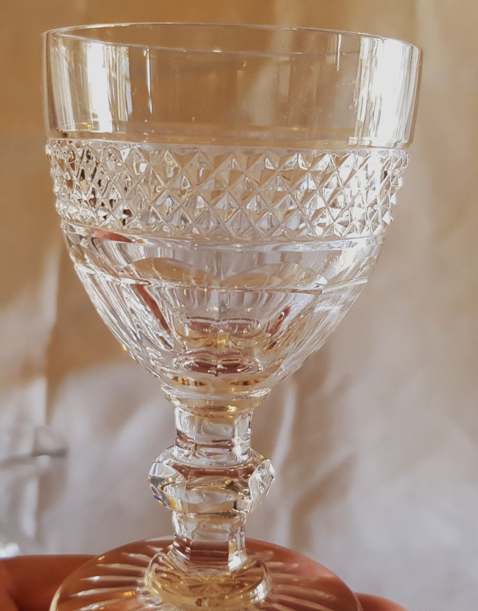 Serie 10 Verres à Liqueur Anciens Cristal Saint Louis Mod. Trianon-photo-1