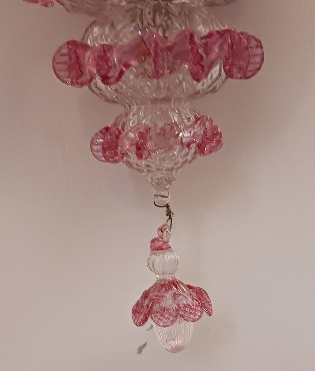 Paire d'Appliques En Verre Soufflé De Murano Des Années '60 Du XX ème Siècle-photo-4