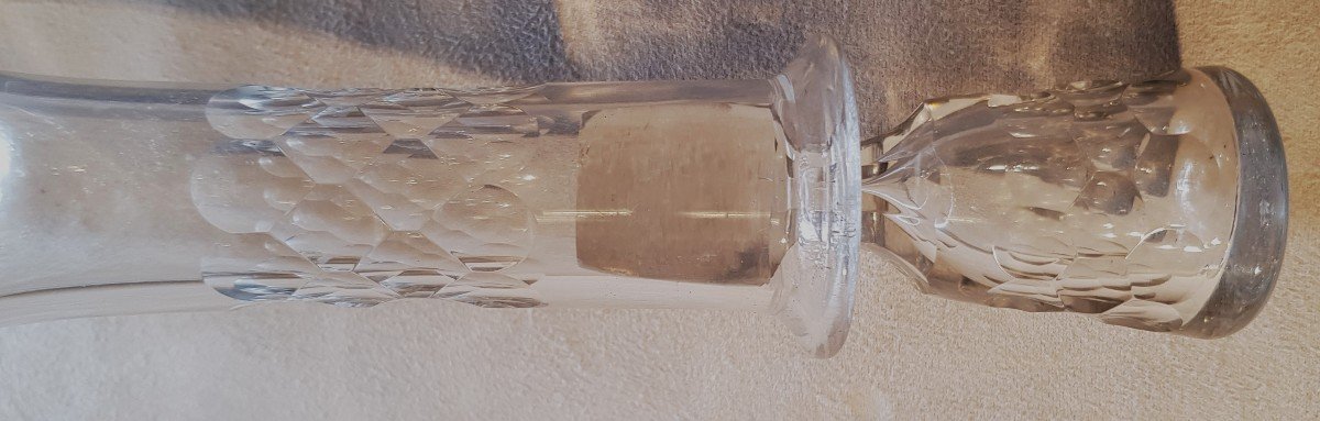  Ensemble  Carafe + 6 Verres Gobelets En Cristal Taillé Baccarat Modèle Chauny Palerme-photo-3