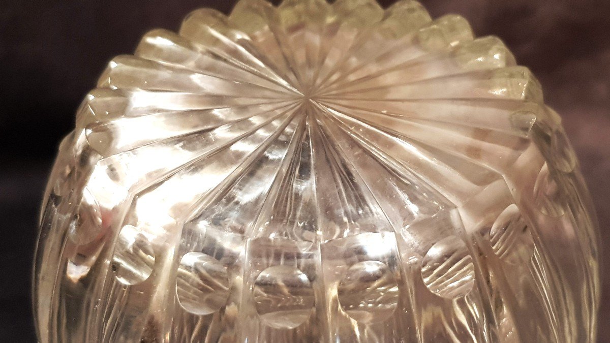 Set Of Three Antique Crystal Decanter Bottles-photo-6