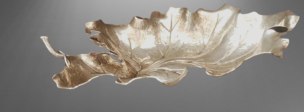 Gianmaria Buccellati Silver Bowl In The Shape Of A Plane Tree Leaf-photo-1