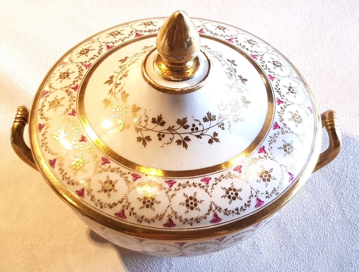 Antique Hand-decorated Porcelain Birthing Bowl From The First Half Of The 19th Century-photo-3