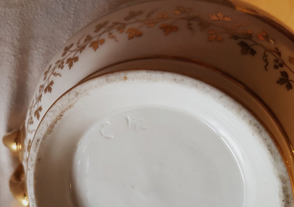 Antique Hand-decorated Porcelain Birthing Bowl From The First Half Of The 19th Century-photo-4