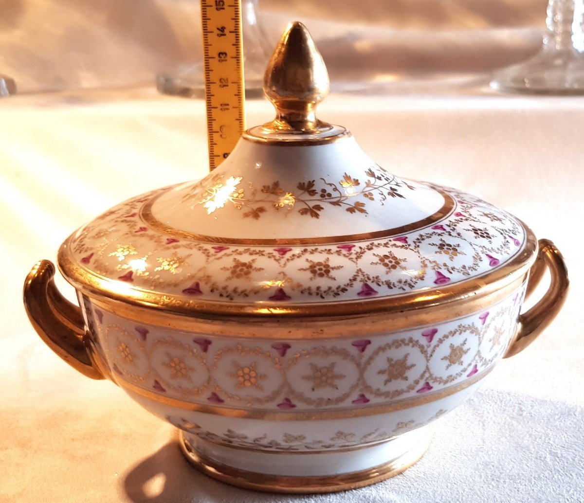 Antique Hand-decorated Porcelain Birthing Bowl From The First Half Of The 19th Century-photo-6