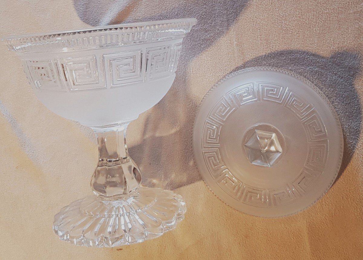 Drageoir Ancien En Verre Moulé Molineaux Webb-photo-2