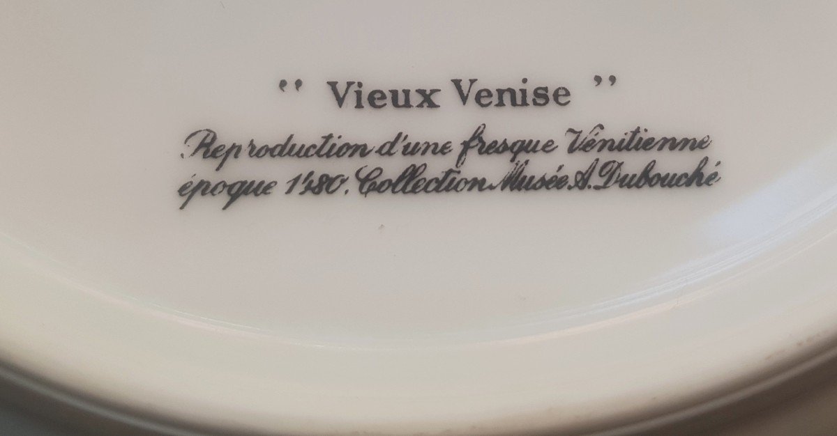 Service Assiettes 74 Pièces Porcelaine Limoges Raynaud Modèle Vieux Venise-photo-2