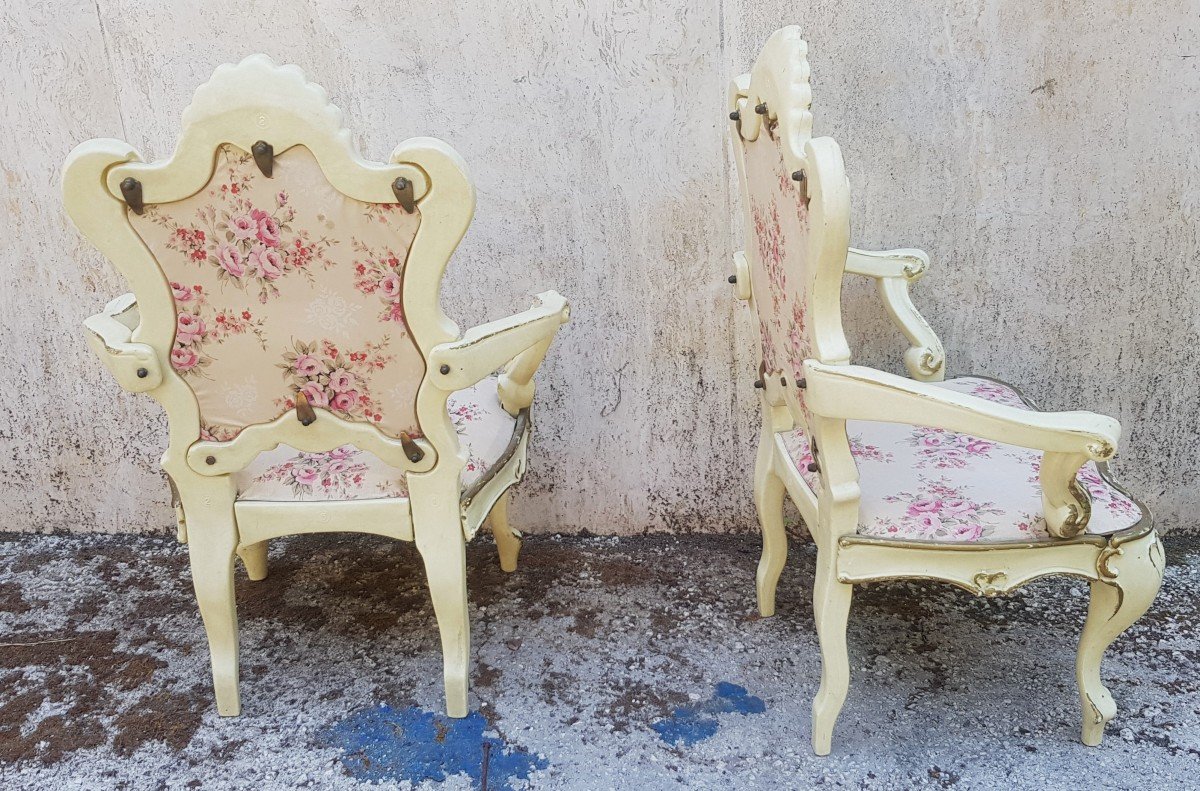 Miniature Living Room Louis XV Style Toy Furniture For Children In Plastic 1960s Canova Italy-photo-3