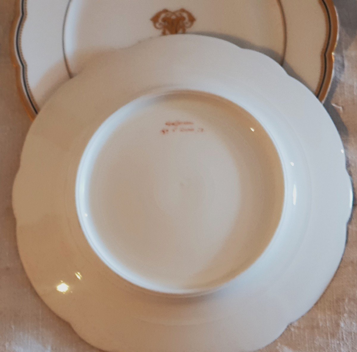 Antique Paris Porcelain Dessert Service Rue Du Fbg St Denis-photo-2