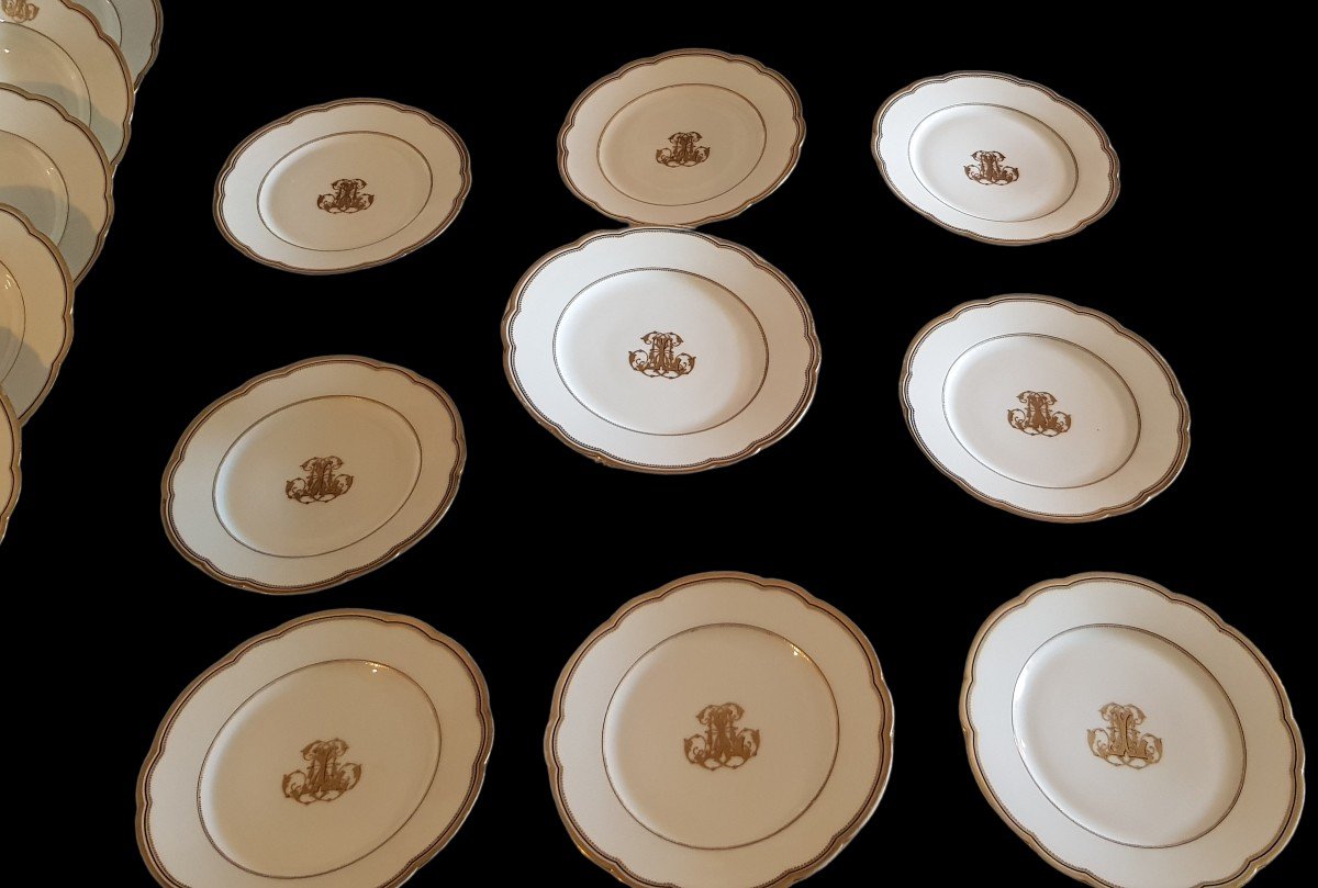 Antique Paris Porcelain Dessert Service Rue Du Fbg St Denis