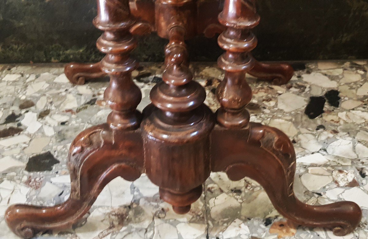 Old Work Table In Marquetry Walnut-photo-6