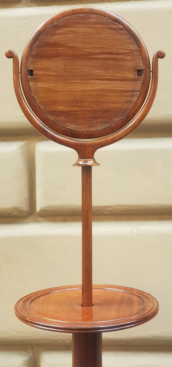 Barber Mirror In Mahogany Early 20th Century-photo-1