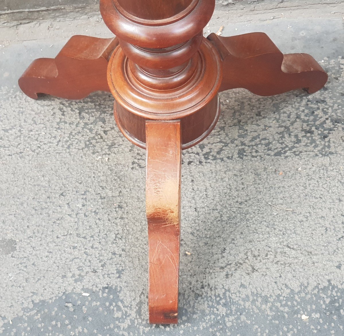 Barber Mirror In Mahogany Early 20th Century-photo-4