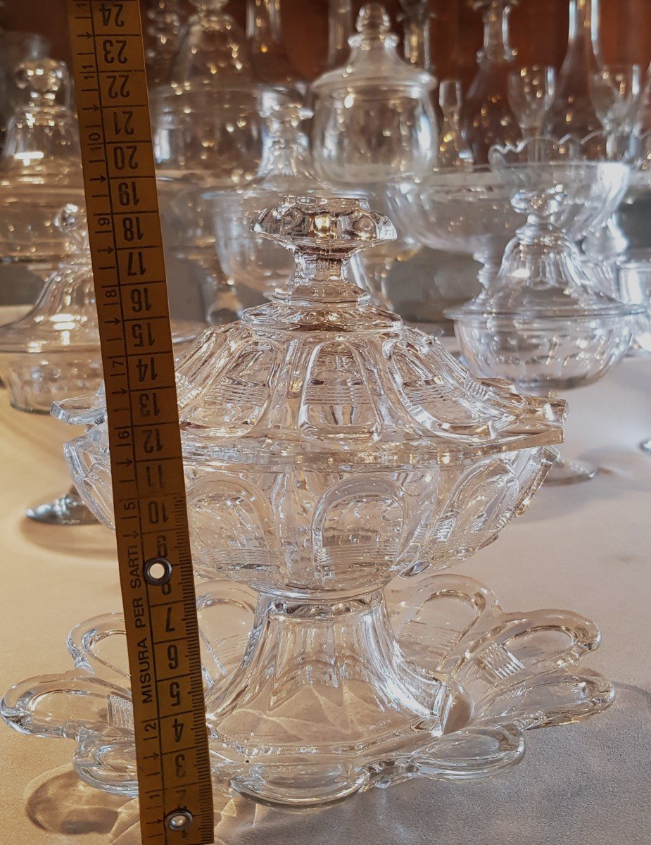 Old Le Creusot Crystal Sauce Boat First Half 19th Century-photo-7