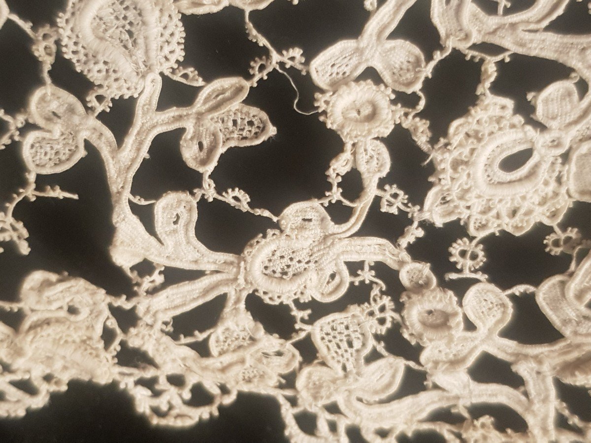 Old Rosaline Lace Collar 18th Century-photo-3