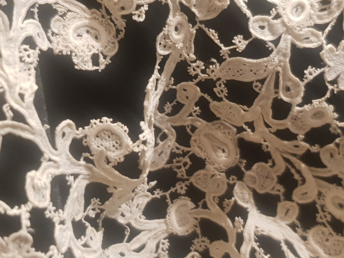 Old Rosaline Lace Collar 18th Century-photo-4