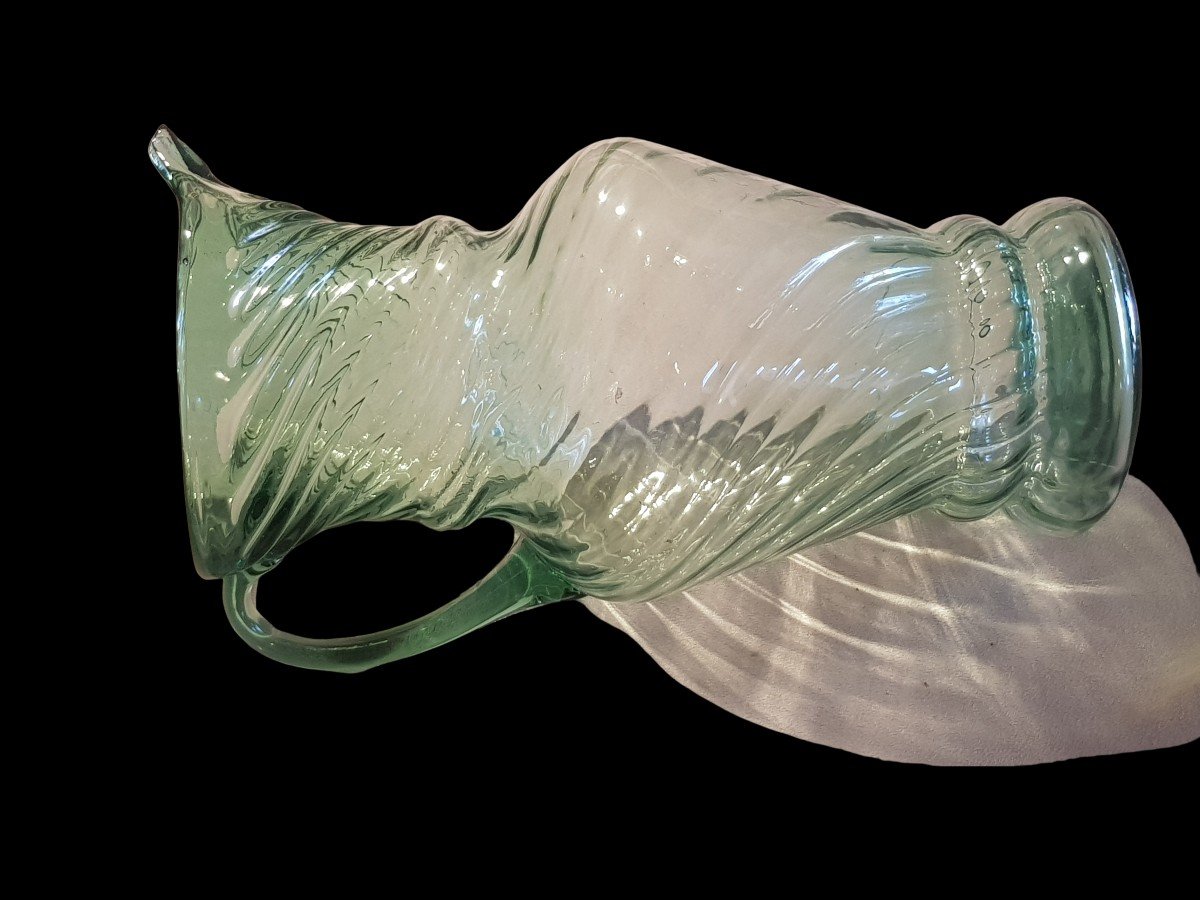 Old Blown Glass Pitcher-photo-2