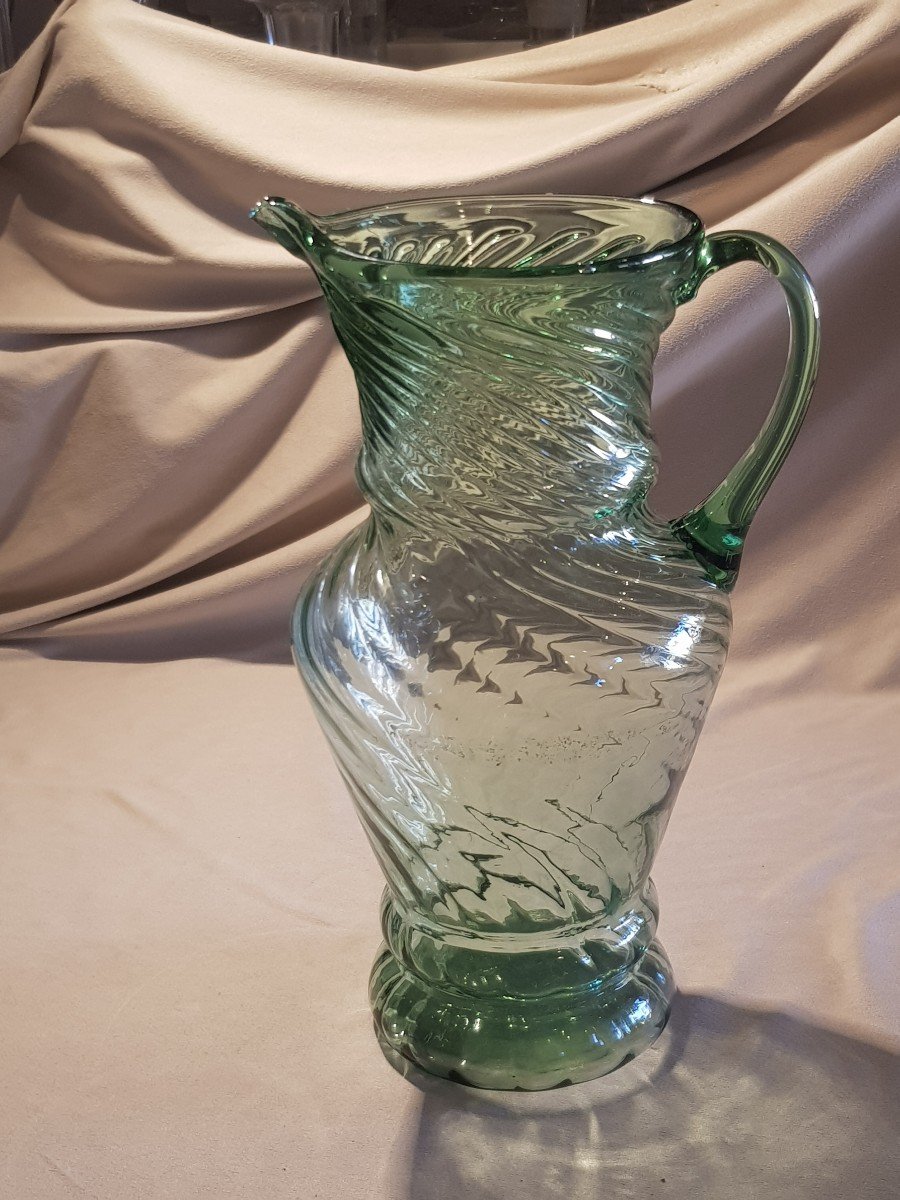 Old Blown Glass Pitcher-photo-3