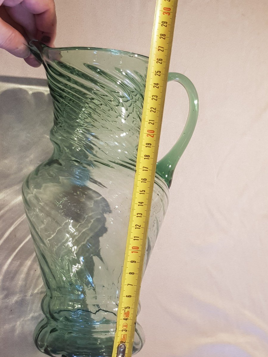 Old Blown Glass Pitcher-photo-4