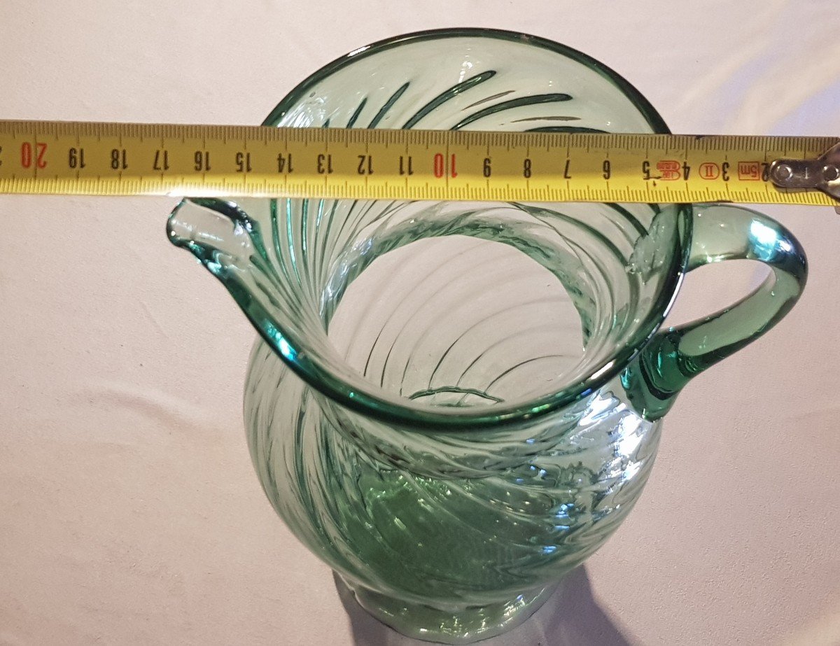 Old Blown Glass Pitcher-photo-5