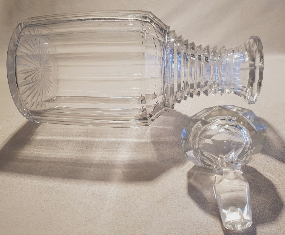 Ancient Regency Cut Crystal Decanter Bottle-photo-3