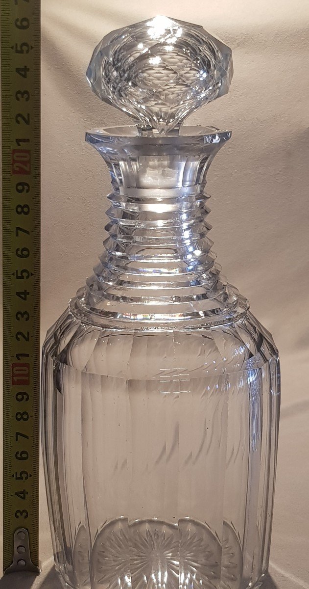 Ancient Regency Cut Crystal Decanter Bottle-photo-5