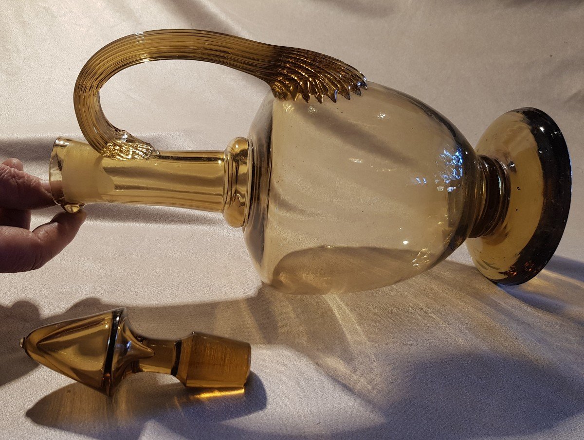 Old Murano Blown Glass Carafe-photo-2