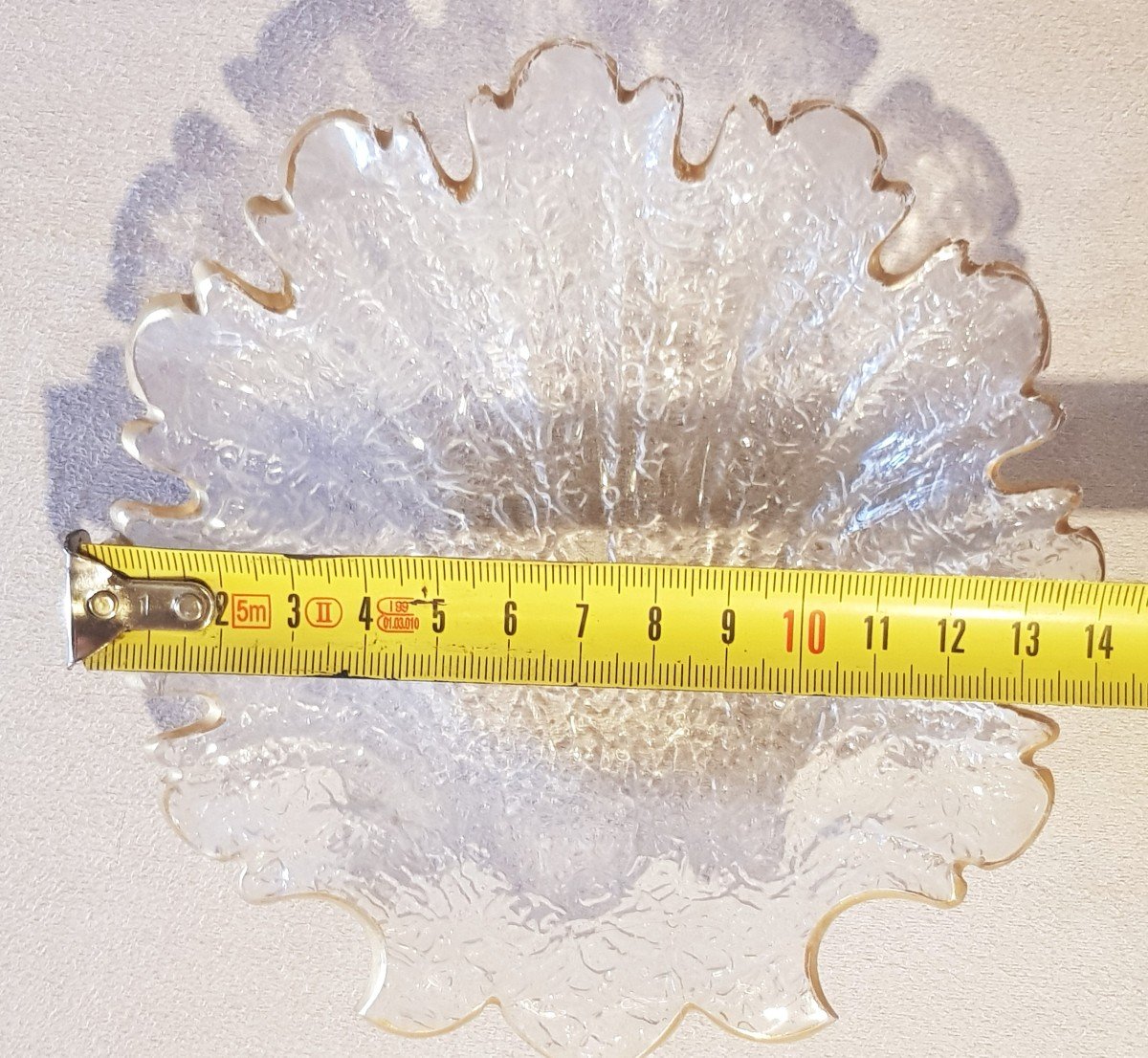 6 Small Old Leaf-shaped Glass Plates-photo-8